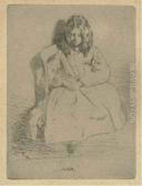 Annie, Seated Oil Painting by James Abbott McNeill Whistler