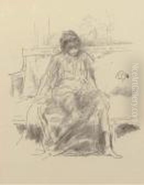 The Draped Figure, Seated (s., S. & T. 72) Oil Painting by James Abbott McNeill Whistler