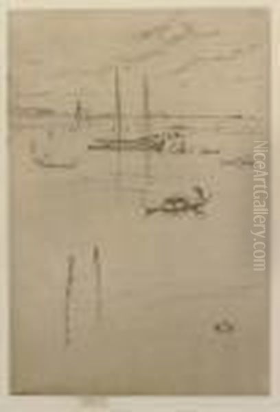 The Little Lagoon Oil Painting by James Abbott McNeill Whistler