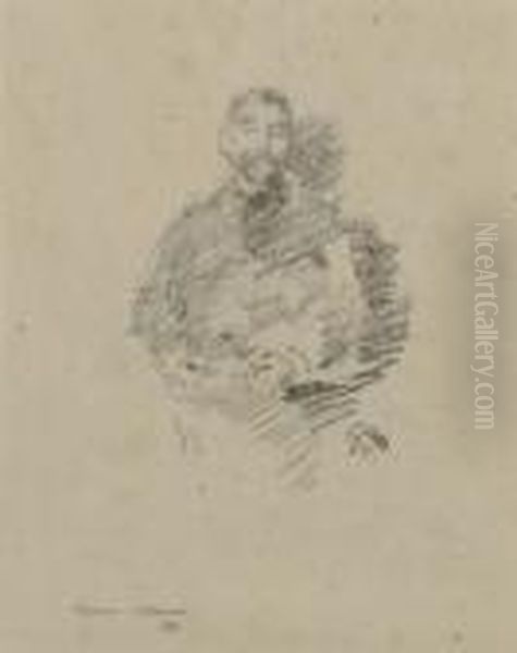 Stephane Mallarme Oil Painting by James Abbott McNeill Whistler