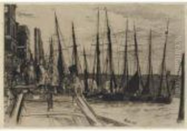 Billingsgate Oil Painting by James Abbott McNeill Whistler