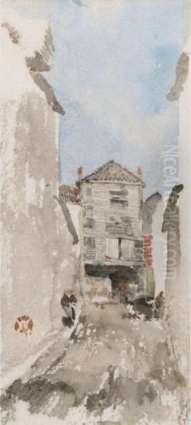 Street Scene Oil Painting by James Abbott McNeill Whistler