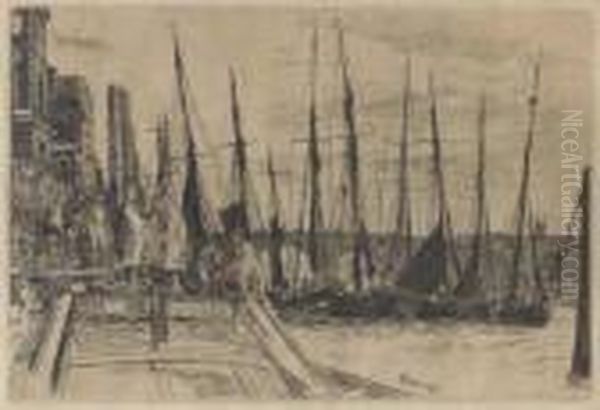 Billingsgate Oil Painting by James Abbott McNeill Whistler