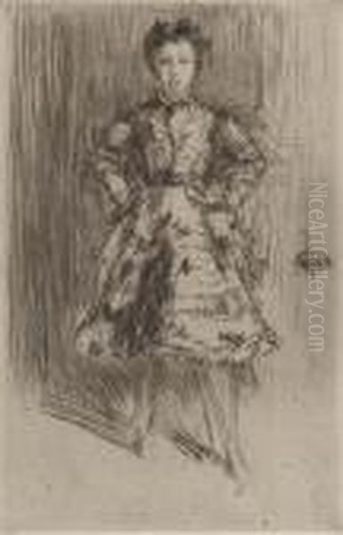 Elinor Leyland Oil Painting by James Abbott McNeill Whistler