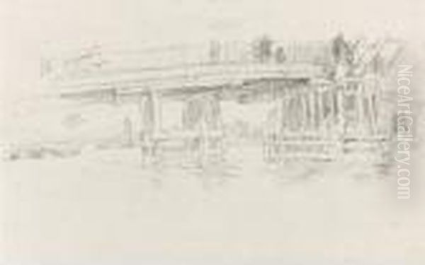 Old Battersea Bridge (spink/stratis/tedeschi 18) Oil Painting by James Abbott McNeill Whistler