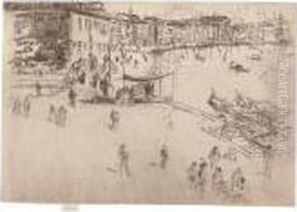 The Riva, No. 2 (k. 206) Oil Painting by James Abbott McNeill Whistler