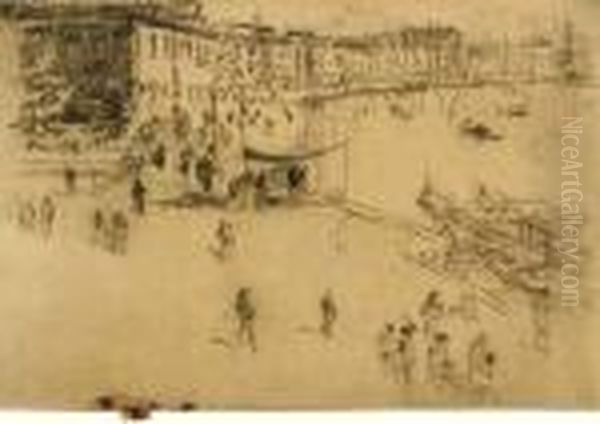 The Riva No. 2 Venice'' Oil Painting by James Abbott McNeill Whistler