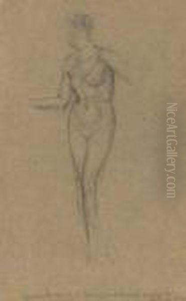 Nude Standing Oil Painting by James Abbott McNeill Whistler