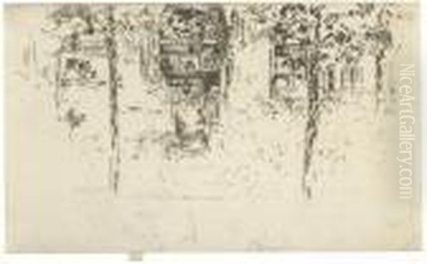 Cafe Corazza Oil Painting by James Abbott McNeill Whistler