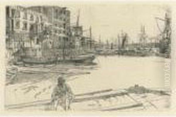 Eagle Wharf (tyzac, Whiteley & Co.) (k. 41) Oil Painting by James Abbott McNeill Whistler