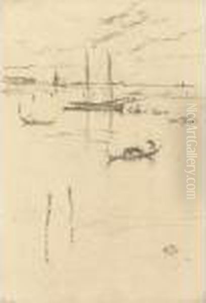 The Little Lagoon (k. 186) Oil Painting by James Abbott McNeill Whistler