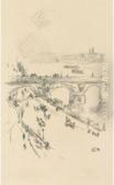 Waterloo Bridge (s./s./t. 156) Oil Painting by James Abbott McNeill Whistler