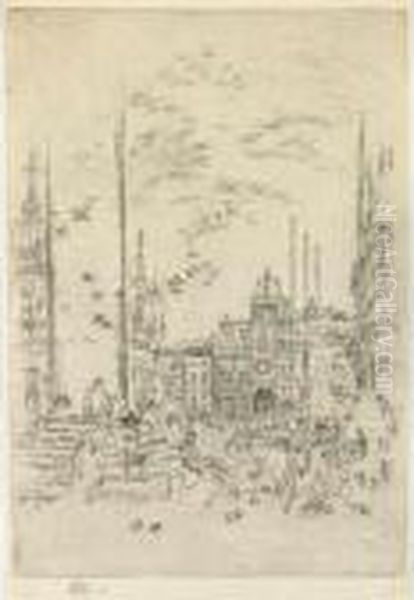 The Piazzetta (k. 189) Oil Painting by James Abbott McNeill Whistler