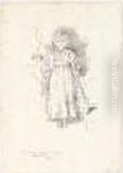 Portrait Of Helen Brown As A Young Girl Oil Painting by James Abbott McNeill Whistler