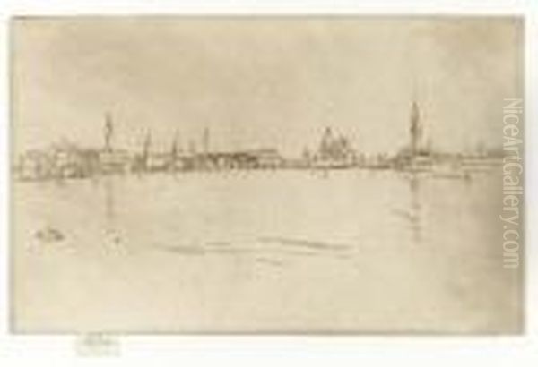 La Salute: Dawn, From Twenty-six Etchings Oil Painting by James Abbott McNeill Whistler