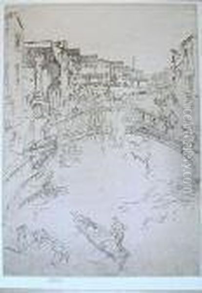 The Bridge (k. 204) Oil Painting by James Abbott McNeill Whistler