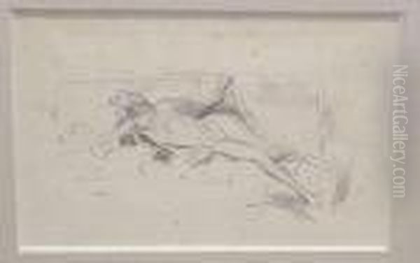 Nude Model, Reclining (w. 47; L. 75; S. 73) Oil Painting by James Abbott McNeill Whistler