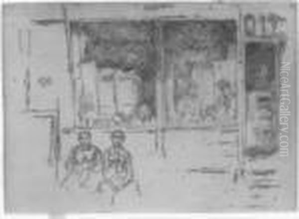 Melon-shop Oil Painting by James Abbott McNeill Whistler