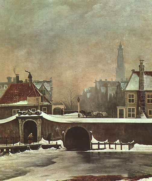 The Raampoortje Gate at Amsterdam 1809 Oil Painting by Wouter Johannes van Troostwijk