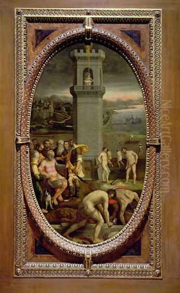 Danae, 1572 Oil Painting by Bartolomeo di Mariano Traballesi