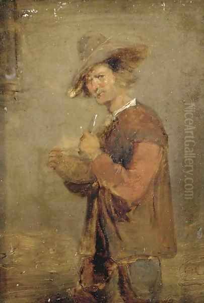 A peasant in an interior Oil Painting by David The Younger Teniers