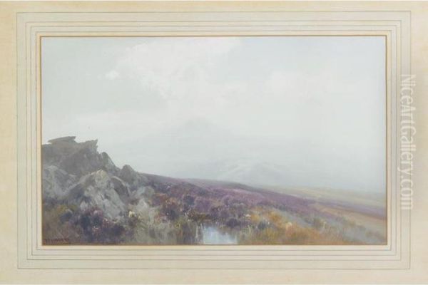 Moorland Scene Oil Painting by Frederick John Widgery