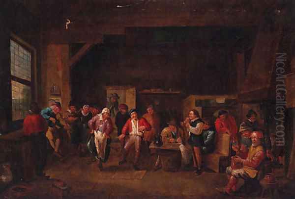 A village dance in an interior Oil Painting by David The Younger Teniers