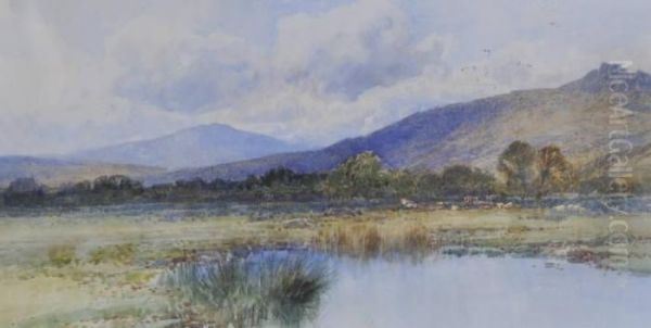 Landscape Okehampton Oil Painting by Frederick John Widgery