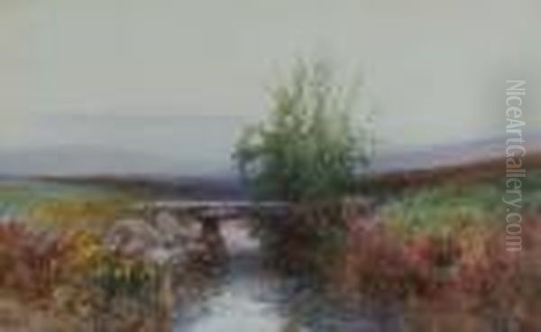 Fernworthy Bridge Oil Painting by Frederick John Widgery