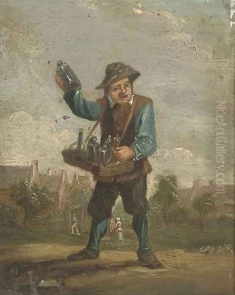 A wine seller Oil Painting by David The Younger Teniers