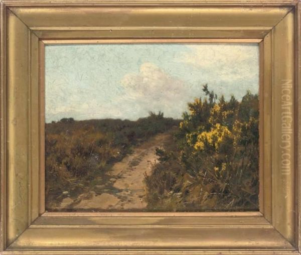 A Sandy Track Oil Painting by Frederick John Widgery