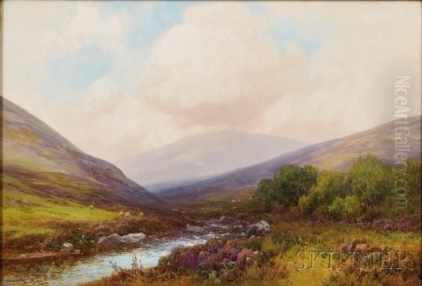 View Of The Highlands Oil Painting by Frederick John Widgery