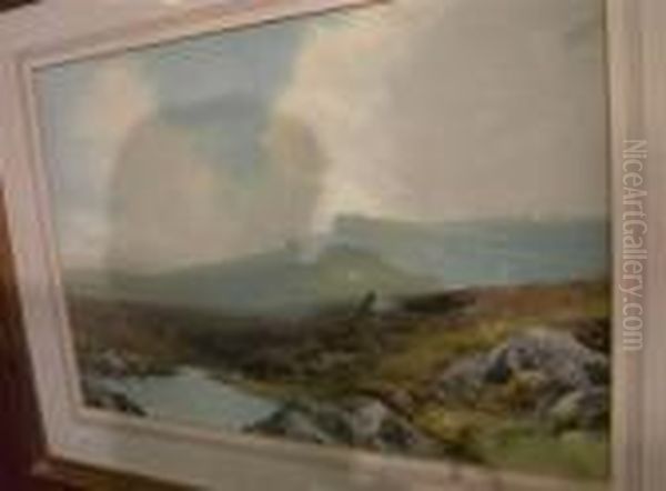 Landscape Watercolour Oil Painting by Frederick John Widgery