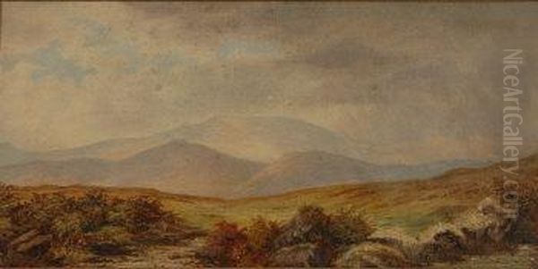 Moorland Landscape Oil Painting by Frederick John Widgery