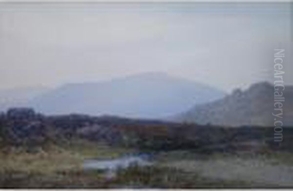 A Pool In The Hills Oil Painting by Frederick John Widgery