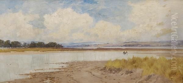 River Exe From Dawlish Warren Oil Painting by Frederick John Widgery