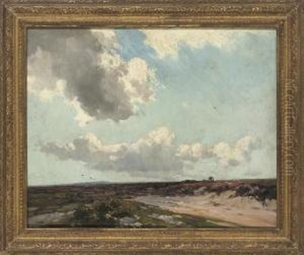 Haldon Moors, West Exeter, August 1928 Oil Painting by Frederick John Widgery