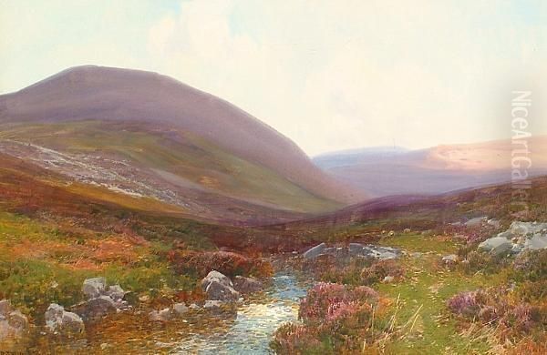 A Moorland Landscape. Oil Painting by Frederick John Widgery