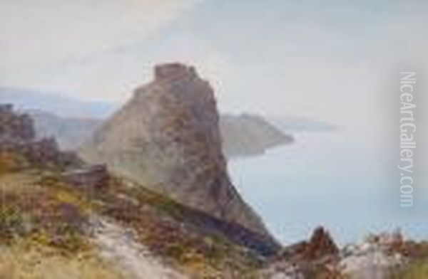 Castle Rock Oil Painting by Frederick John Widgery