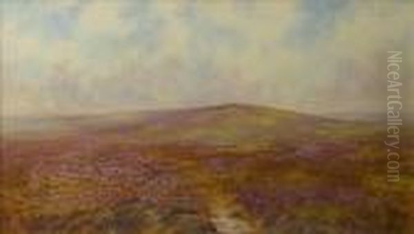 Moorlandlandscape Oil Painting by Frederick John Widgery