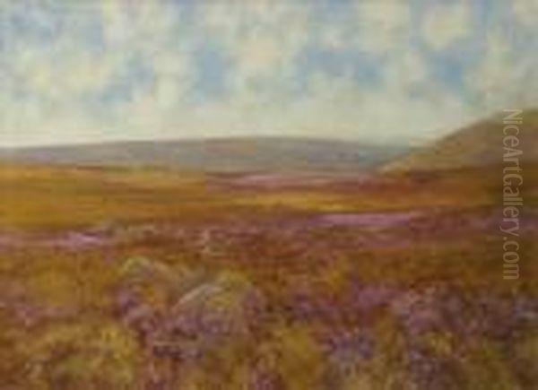 Moorlandlandscape Oil Painting by Frederick John Widgery