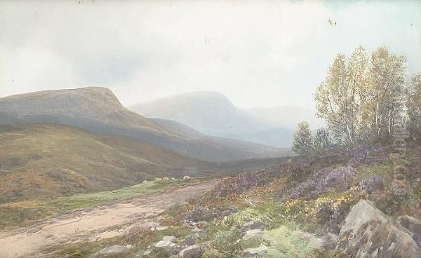 Near Loch Achray, Scotland Oil Painting by Frederick John Widgery