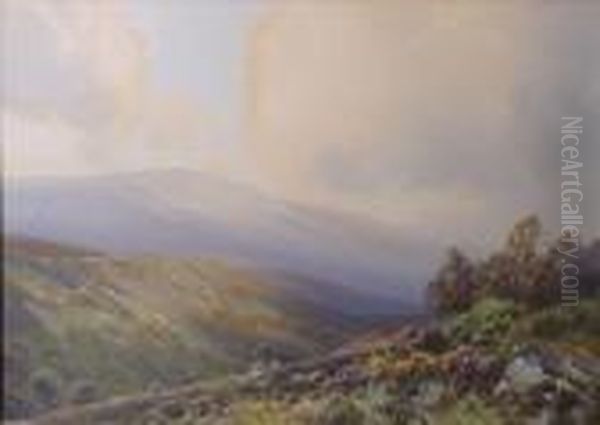 Exmoorview Oil Painting by Frederick John Widgery