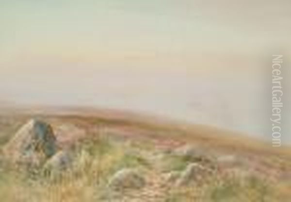 Moorland View Oil Painting by Frederick John Widgery