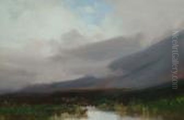 Amicombe Hill, Dartmoor Oil Painting by Frederick John Widgery