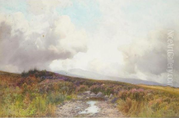 Bunkery Beacon, Exmoor Oil Painting by Frederick John Widgery