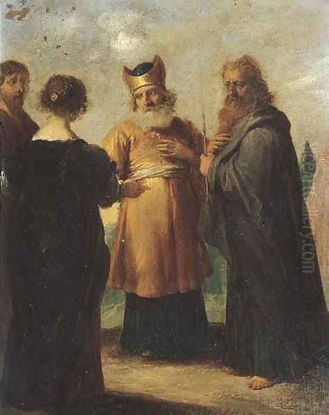 Moses and Aaron Oil Painting by David The Younger Teniers