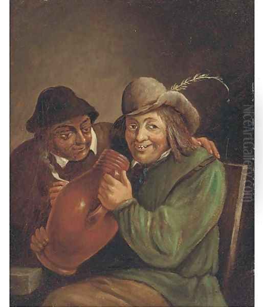 Peasants smoking and drinking in a tavern 5 Oil Painting by David The Younger Teniers