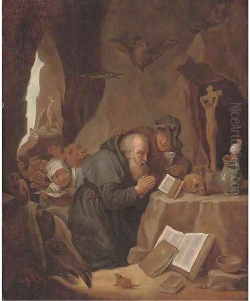 The Temptation of Saint Antony 3 Oil Painting by David The Younger Teniers