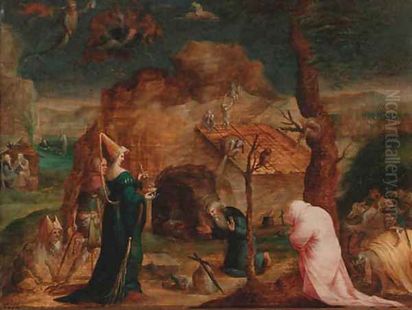 The Temptation of Saint Anthony Oil Painting by David The Younger Teniers